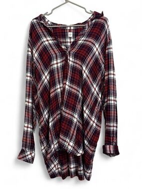 GAP Plaid Button-Down Oversized Longsleeve